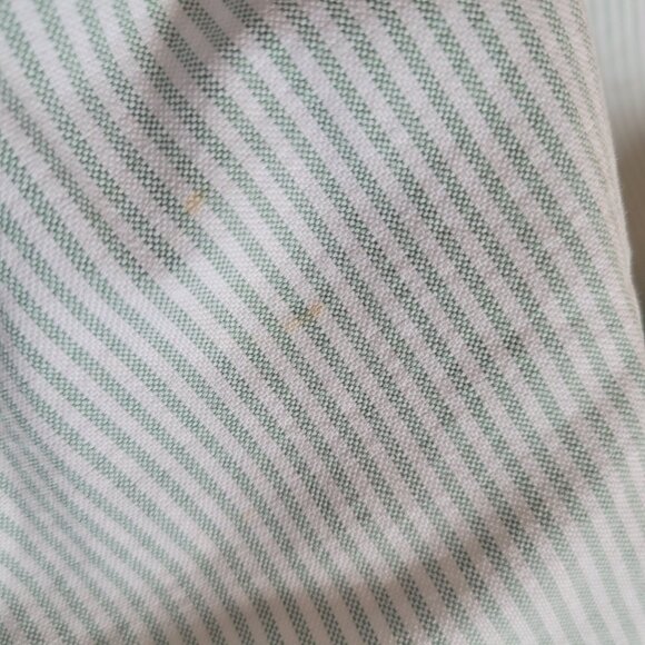Ralph Lauren Classic Fit Green & White Striped Button-Down Shirt XL - Picture 7 of 7